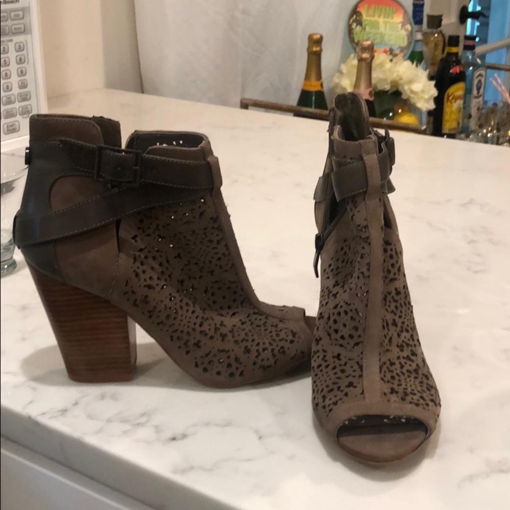 Vince Camuto Peeptoe Booties